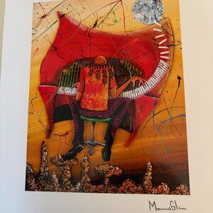 MARCUS GLENN KEYS TO THE SOUL 2021 LITHOGRAPH W/SPOT VARNISH PAPER 12" X 10" COA